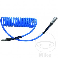 Manguera en espiral de aire comprimido con acoplamiento y boquilla PU 12X8 6 M 656.02.13