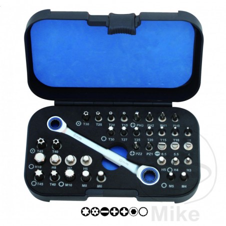 Juego 37 puntas con carraca 632.00.05