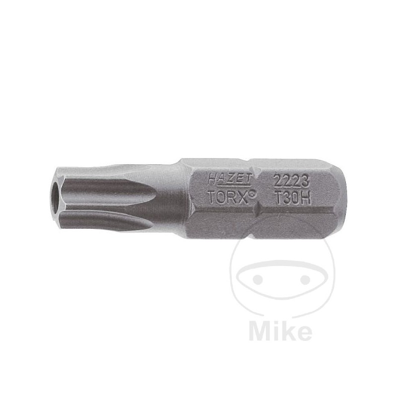 HAZET torx screwdriver bit with hole T30H 1/4 25 MM 6.3 632.10.29