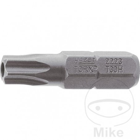 HAZET torx screwdriver bit with hole T30H 1/4 25 MM 6.3 632.10.29