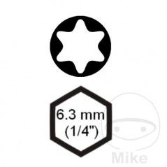 CONDOR Punta de destornillador torx T8 1/4 25 MM 6.3 632.47.43