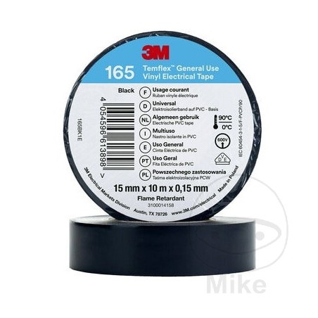3M Cinta aislante de vinilo 165 15 MM X 10 M TEMFLEX 5620400