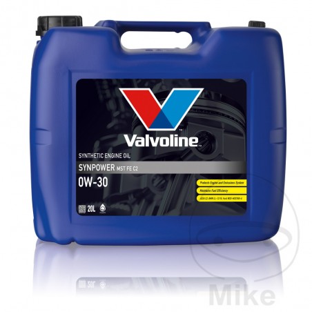 VALVOLINE motor oil for car SYNPOWER 0W30 MSTFE C2 20L 5580423