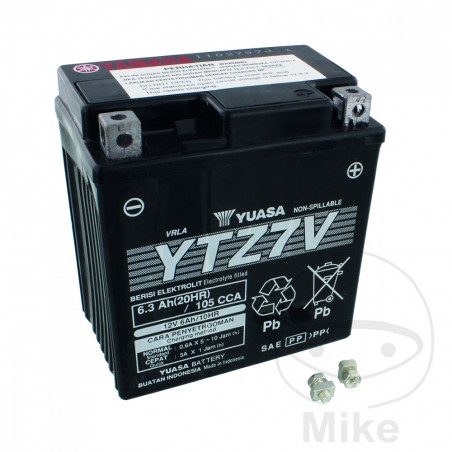 YUASA Batería de moto sin mantenimiento cargada YTZ7V 7070012