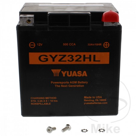 YUASA Maintenance-free motorcycle battery charged GYZ32HL WET 7078205