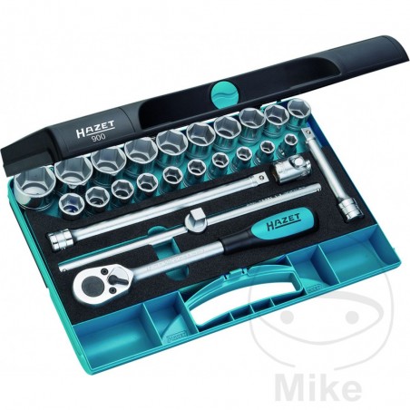 HAZET 25-piece socket wrench set 1/2 605.04.47