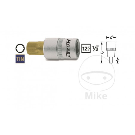 HAZET screwdriver bit MULTIDENT 1/2 M5 52 MM 605.50.99