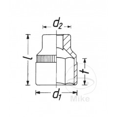 HAZET Llave de vaso bihexagonal 3/4 30 MM 55 605.79.21