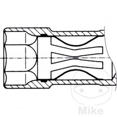 HAZET Spark plug socket with ball joint 16 MM 3/8" 97 607.37.04