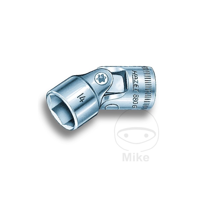 HAZET Hexagon socket wrench with gimbal 3/8 10 MM 43 607.44.21