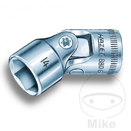 HAZET Hexagon socket wrench with gimbal 3/8 10 MM 43 607.44.21