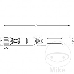 HAZET Spark plug socket with ball joint 16 MM 5/8" 3/8" 270 608.39.19