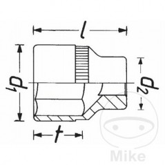 HAZET hex impact socket 3/4 33 MM 100 656.51.13
