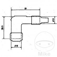 NGK Pipa de bujía LB05E ALTN: 7087414 708.52.10