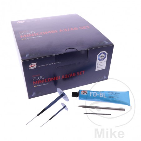TIP-TOP Motorcycle tubeless tire puncture repair kit MINICOMBI A3/A6 5190579