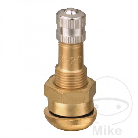 Straight metal valve for tubeless truck tire 41MS/9.7 519.02.93