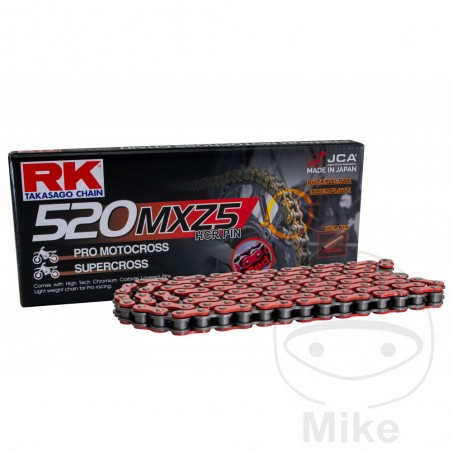 RK Open motorcycle chain with clip hitch without retainer 520MXZ5/110 7250836