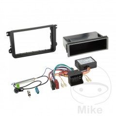 Radio panel with compartment and connection kit 2-DIN AUF 1-DIN VAG CAN-BUS 1940905