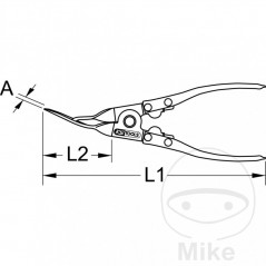 KS TOOLS Door trim removal pliers 240 MM 607.98.17