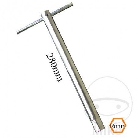 JMP Llave de bujías con retráctil mango en t 16 M L280MM 722.26.23