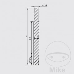 KAYABA Motorcycle shock absorber piston rod 773.11.97