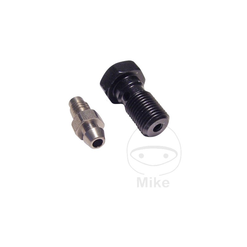 JMP Aluminum single banjo screw with indented nipple M10X1.00 757.43.38VAR