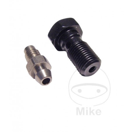JMP Aluminum single banjo screw with indented nipple M10X1.00 757.43.38VAR