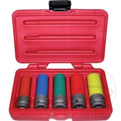 JMP Juego 5 llaves de vaso impacto hexagonal revestido 1/2 15-17-19-21-22 MM 605.15.93