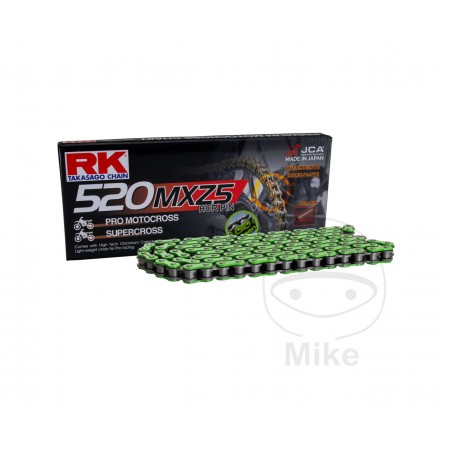 RK Cadena de moto abierta con enganche clip sin retén 520MXZ5/118 7250833