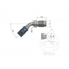 Mobile external thread VARIO INOX TYP414 45 M10X1.00 757.16.61