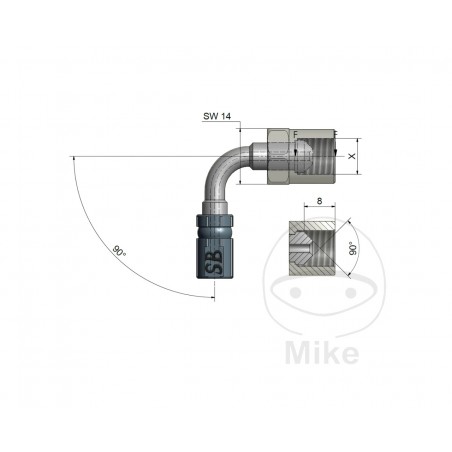 Movable internal thread VARIO TYP639 90 3/8-24 UNF 757.16.92