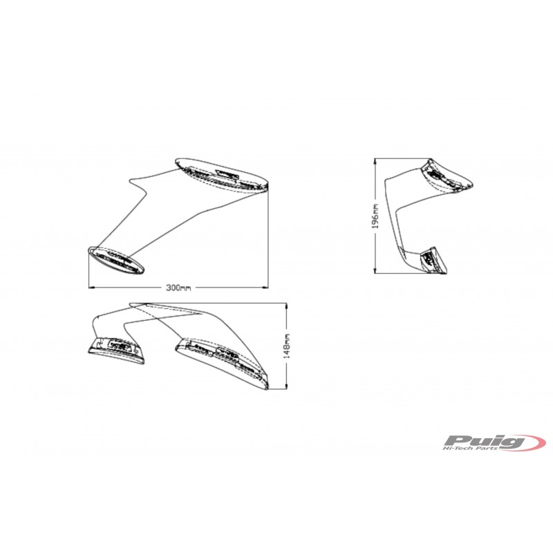 PUIG Aileron set DOWNFORCE 20543