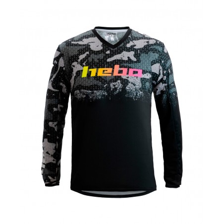 HEBO Camiseta enduro cross offroad trial PRO V CAMO JUNIOR HE2139N