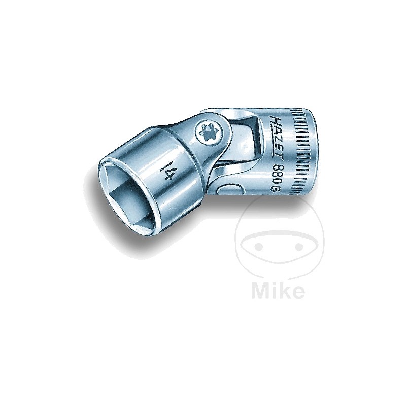 HAZET Hexagon socket wrench with gimbal 3/8 16 MM 46 607.70.85