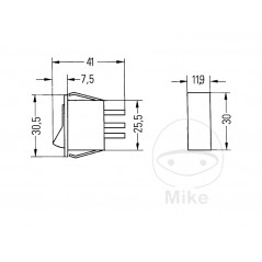 HELLA On/off switch with indicator light 1453877