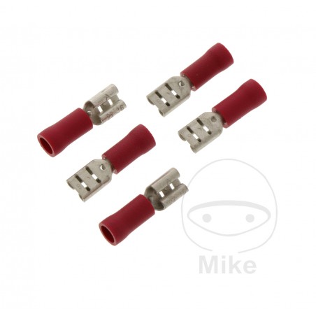 JMP Pack of 5 flat plug female cable connectors 0.5-1.5 4.8 MM 158.02.18