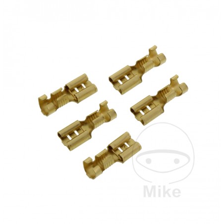 JMP Pack of 5 flat plug female cable connectors 2.5-6.0 6.3 MM 158.02.43