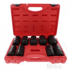 JMP Set of 9 long version bihexagonal impact socket wrenches 3/4 24-46 MM 605.05.68