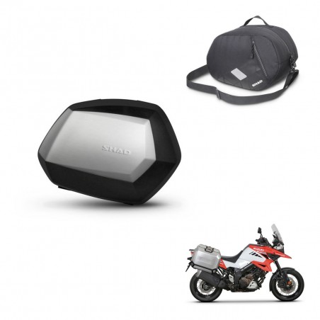 SHAD Maletas SH35 PREMIUM + herraje 4P bolsa interna KIT-435085