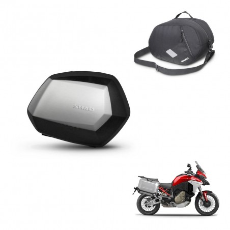 SHAD Maletas SH35 PREMIUM + herraje 4P bolsa interna KIT-435105