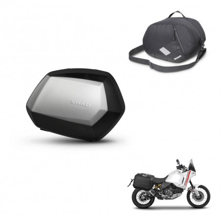 SHAD Maletas SH35 PREMIUM + herraje 4P bolsa interna KIT-435141