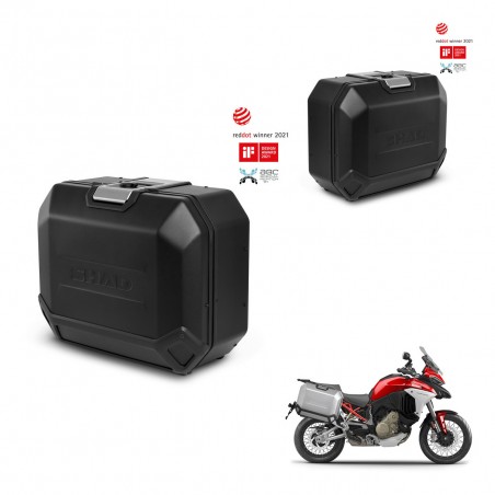 SHAD Maletas laterales + herraje 4p TR36L TERRA BLACK EDITION (1U) KIT-435404