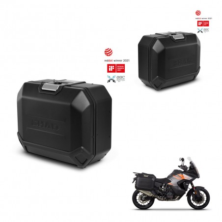 SHAD Side cases + 4p hardware TR36L TERRA BLACK EDITION (1U) KIT-435406