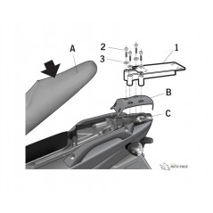 SHAD SHAD Top Master fixing to anchor top cases to the motorcycle - Hardware compatible with Top Case SHAD and SHAD TERRA SHAD T
