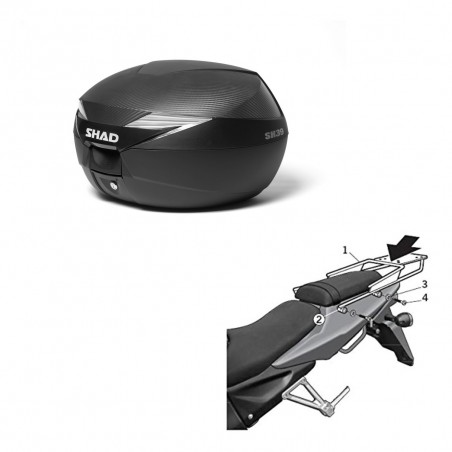 SHAD Baul SH39 carbon + soporte montaje KIT-438293