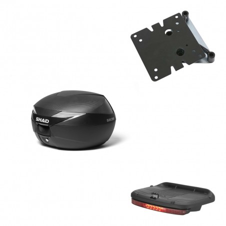 SHAD Baul SH39 carbon + soporte montaje luz de freno KIT-438300