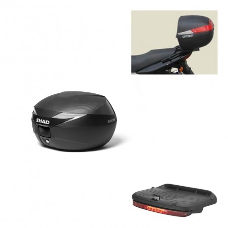 SHAD Baul SH39 carbon + soporte montaje luz de freno KIT-438315
