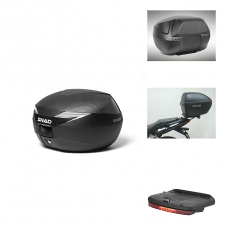 SHAD Baul SH39 carbon + soporte montaje accesorios KIT-438340
