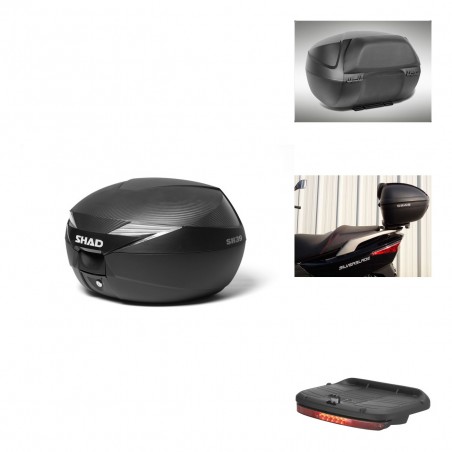SHAD Baul SH39 carbon + soporte montaje accesorios KIT-438346