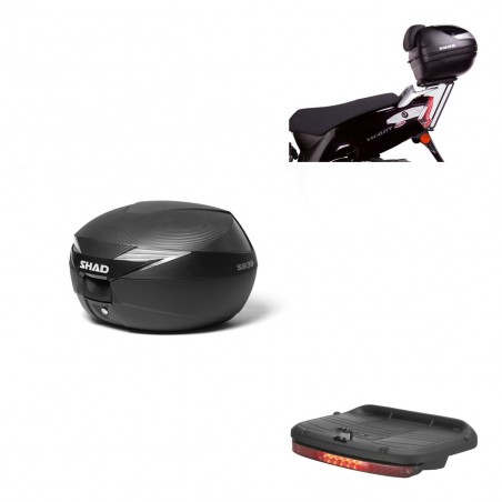 SHAD Baul SH39 carbon + soporte montaje luz de freno KIT-438354